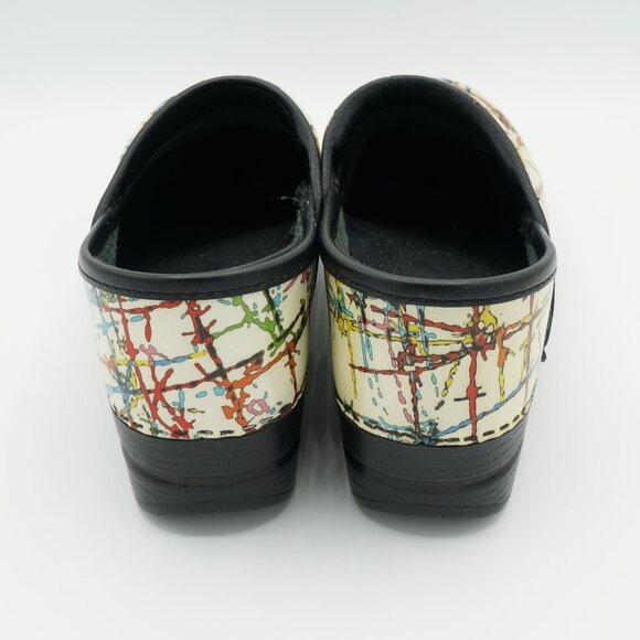 Dansko Milticolor Abstract Rainbow Paint Spatter Clogs Women's Size 36 (EU) - Picture 7 of 10
